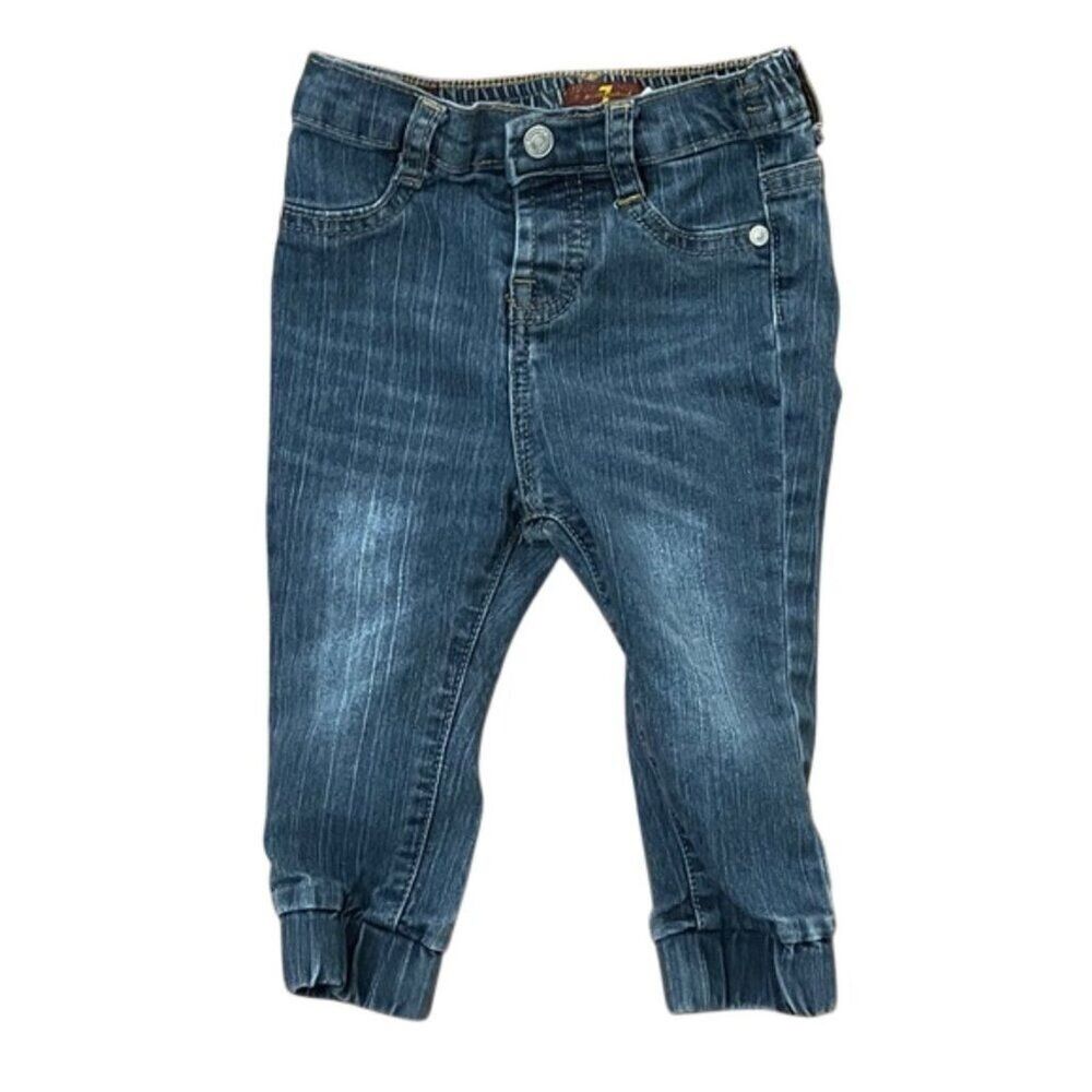 7 For All Mankind Denim Blue Jean Jogger Pants Infant Size 12M